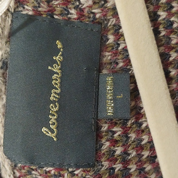 Love Marks Brand chevron pattern Poncho Size Large - Picture 2 of 7